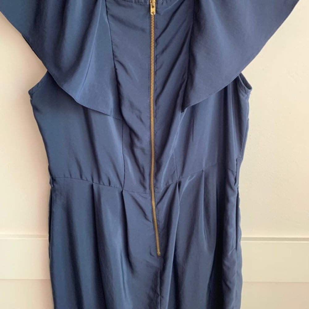 H&M Navy Blue Ruffle Mini Dress - Picture 5 of 5